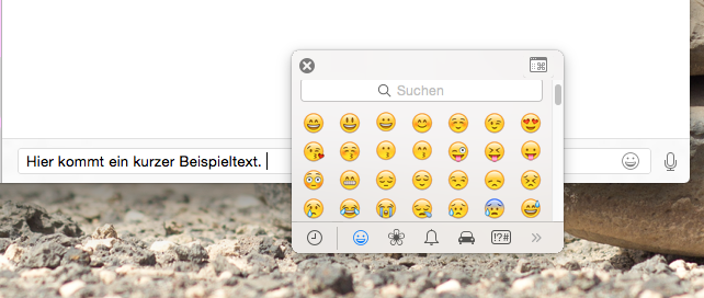 Mac Os X Sonderzeichen Und Emoticons über Shortcut Einfügen